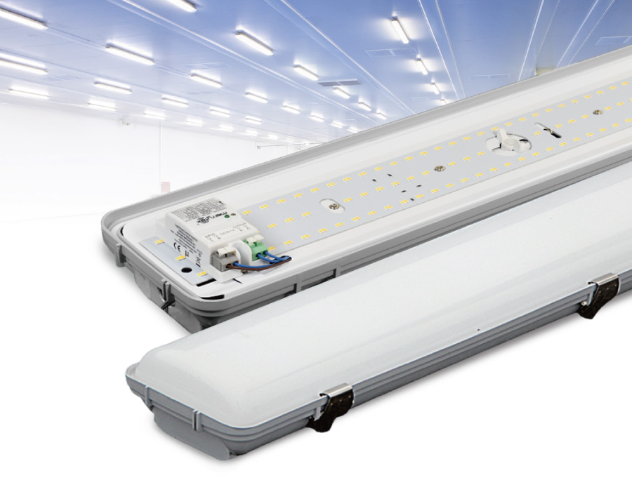 60cm 120cm 150cm doub bò D 'ak plizyè reglabl dirije triproof vèsyon limyè Plastik Tri-prèv limyè Inyon Ewopeyen 60cm 120cm 150cm double side AC input and multiple linkable led triproof light Version Plastic Tri-proof Light EU